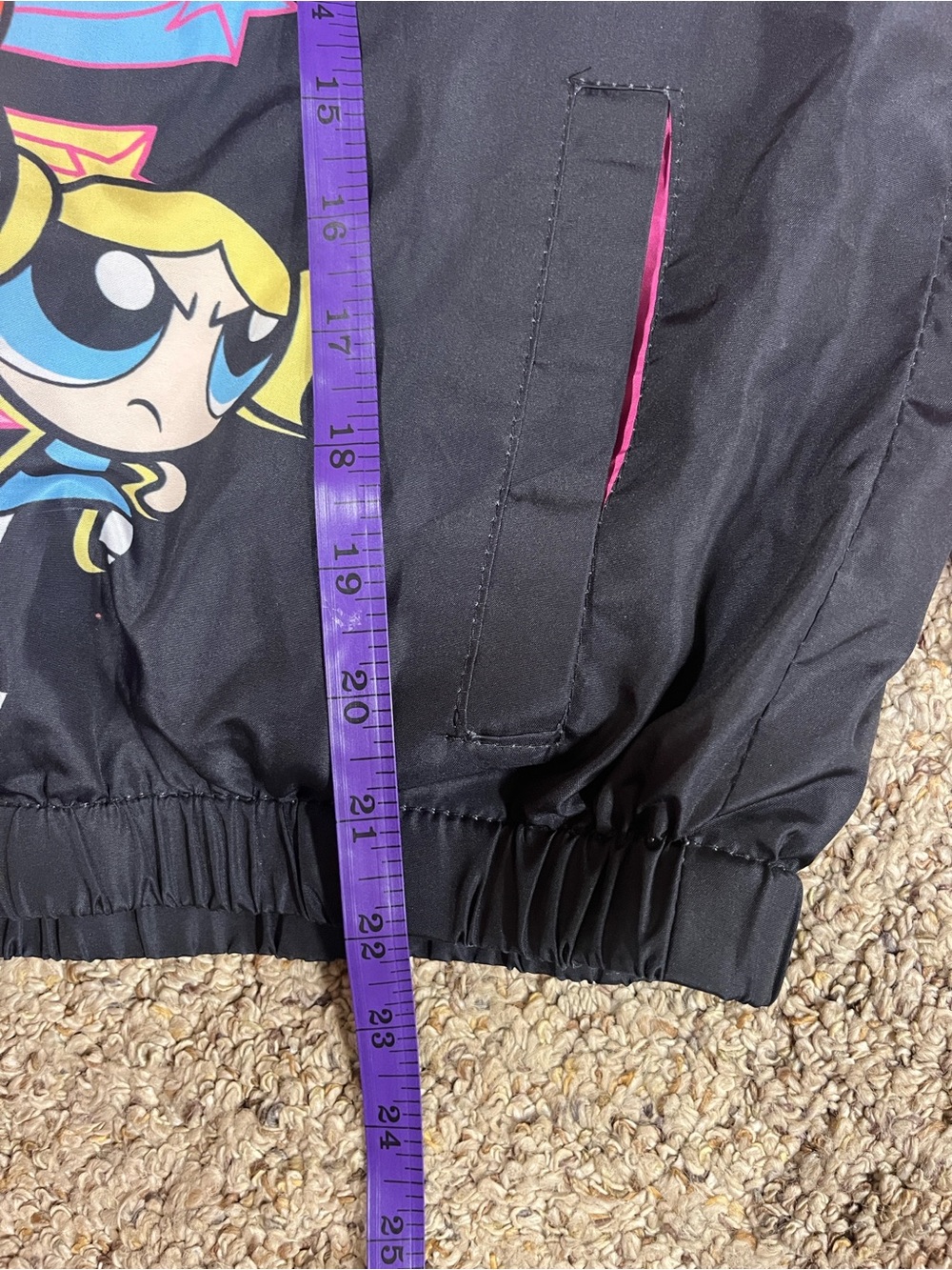 Members Only Pink Mesh Lined Jacket with The Powerpuff Girls Label - Picture 8 of 9